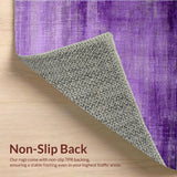 Ultra Soft Area Rug, Non Slip, Stain Resistant, Washable Area Rugs for Living Room, Bedroom, Playful Ultra-Soft Color Blend(Purple)