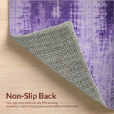 Ultra Soft Area Rug, Non Slip, Stain Resistant, Washable Area Rugs for Living Room, Bedroom, Lush Fluffy Contemporary Vibe(Purple)
