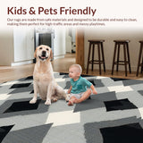 Contemporary Black and White Lattice(Beige)