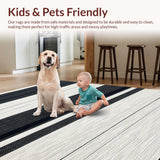 Contemporary Striped Rustic Charm(Black)