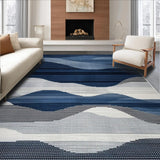 Chic Minimalist Swirling Motif(Blue)