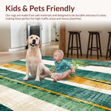 Ultra Soft Area Rug, Non Slip, Stain Resistant, Washable Area Rugs for Living Room, Bedroom, Tropical Surfboard Print Rug Absorbent Coastal Floor Mat Beach Vibe Artwork(Blue)