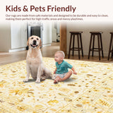 Ultra Soft Area Rug, Non Slip, Stain Resistant, Washable Area Rugs for Living Room, Bedroom, Beige Boho Kitchen(Beige)
