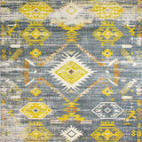 Ultra Soft Area Rug, Non Slip, Stain Resistant, Washable Area Rugs for Living Room, Bedroom, Elegant Grey Ogee Pattern(Gray)