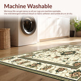 Olive and Beige with Timeless Decorative Floral(Beige)