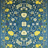 Ultra Soft Area Rug, Non Slip, Stain Resistant, Washable Area Rugs for Living Room, Bedroom, Charming Pastel Floral Arrangement(Blue)