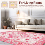 Elegant Low Pile Flower Motif(Pink)