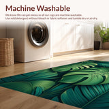 Ultra Soft Area Rug, Non Slip, Stain Resistant, Washable Area Rugs for Living Room, Bedroom, Vibrant Plush Nature Inspired Decor(Green)
