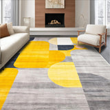 Ultra Soft Area Rug, Non Slip, Stain Resistant, Washable Area Rugs for Living Room, Bedroom, Striking Bold Color Contrast Art(Yellow)