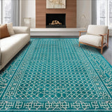 Elegant Aqua Geometric Motif(Blue)
