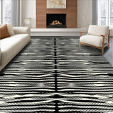 Dramatic Black and Beige Visual Flow(Black)