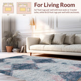 Ultra Soft Area Rug, Non Slip, Stain Resistant, Washable Area Rugs for Living Room, Bedroom, Premium Non-Shedding Eco-Friendly Decor Piece With Stunning Pattern(Gray)