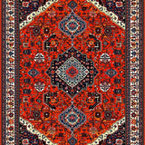 Ultra Soft Area Rug, Non Slip, Stain Resistant, Washable Area Rugs for Living Room, Bedroom, Artistic Distressed Geometric Fusion(Red)