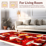 Radiant Textured Mushroom Composition(Red)