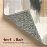 Ultra Soft Area Rug, Non Slip, Stain Resistant, Washable Area Rugs for Living Room, Bedroom, Artistic Brushstroke with Sophisticated Neutral Palette(Gray)