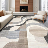 Ultra Soft Area Rug, Non Slip, Stain Resistant, Washable Area Rugs for Living Room, Bedroom, Rustic Warm Tones with Depth(Beige)
