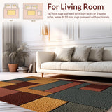 Ultra Soft Area Rug, Non Slip, Stain Resistant, Washable Area Rugs for Living Room, Bedroom, Multi-Colored Contemporary Entryway Non-Slip Rug(Beige)