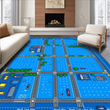 Charming Traffic Theme Decor(Blue)