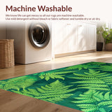 Ultra Soft Area Rug, Non Slip, Stain Resistant, Washable Area Rugs for Living Room, Bedroom, Trendy Textured Geometric Delight(Green)