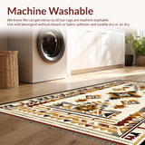 Ultra Soft Area Rug, Non Slip, Stain Resistant, Washable Area Rugs for Living Room, Bedroom, Contemporary Natural Textured Elements(Beige)