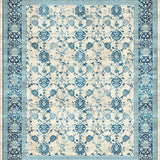 Ultra Soft Area Rug, Non Slip, Stain Resistant, Washable Area Rugs for Living Room, Bedroom, Modern Mosaic Area with Boho Geometric Tiles and Subtle Botanical Details(Beige)