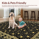 Elegant Geometric Black Gold Fusion(Black)