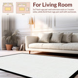 Ultra Soft Area Rug, Non Slip, Stain Resistant, Washable Area Rugs for Living Room, Bedroom, Artistic Interactive Study Surface(Gray)