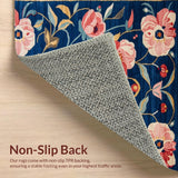 Ultra Soft Area Rug, Non Slip, Stain Resistant, Washable Area Rugs for Living Room, Bedroom, Vibrant Rustic Diamond Layout(Blue)