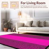 Ultra Soft Area Rug, Non Slip, Stain Resistant, Washable Area Rugs for Living Room, Bedroom, Colorful Cheetah Print Elegance(Pink)