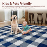 Artistic Dusk Blue Gingham Visual Appeal(Blue)