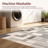Ultra Soft Area Rug, Non Slip, Stain Resistant, Washable Area Rugs for Living Room, Bedroom, Contemporary Soft Earthy Textured Motif(Beige)
