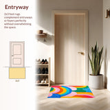 Charming Geometric Color Splash(Blue)