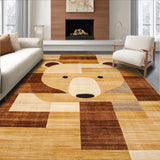 Ultra Soft Area Rug, Non Slip, Stain Resistant, Washable Area Rugs for Living Room, Bedroom, Trendy Chic Animal Decor Accent(Beige)