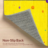 Ultra Soft Area Rug, Non Slip, Stain Resistant, Washable Area Rugs for Living Room, Bedroom, Sunshine-Inspired Quirky Home Decor(Yellow)
