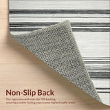 Chic Black And White Striped Front Porch Stripe Area(White)