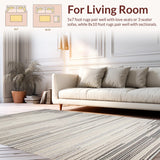 Ultra Soft Area Rug, Non Slip, Stain Resistant, Washable Area Rugs for Living Room, Bedroom, Modern Cozy Earthy Aesthetic(Gray)
