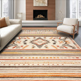 Ultra Soft Area Rug, Non Slip, Stain Resistant, Washable Area Rugs for Living Room, Bedroom, Dynamic Organic Patterned Surface(Orange)