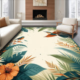 Ultra Soft Area Rug, Non Slip, Stain Resistant, Washable Area Rugs for Living Room, Bedroom, Lively Colorful Animal Print(Orange)