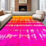 Ultra Soft Area Rug, Non Slip, Stain Resistant, Washable Area Rugs for Living Room, Bedroom, Lively Soft Ombre Effect Style(Orange)