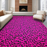 Ultra Soft Area Rug, Non Slip, Stain Resistant, Washable Area Rugs for Living Room, Bedroom, Vibrant Youthful Leopard Motif(Pink)