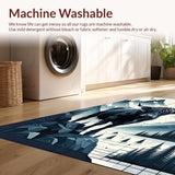 Ultra Soft Area Rug, Non Slip, Stain Resistant, Washable Area Rugs for Living Room, Bedroom, Elegant Monochrome Animal Design(Gray)