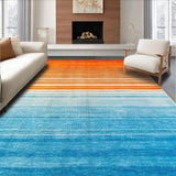 Ultra Soft Area Rug, Non Slip, Stain Resistant, Washable Area Rugs for Living Room, Bedroom, Artistic Transitioning Color Palette(Orange)