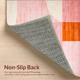 Ultra Soft Area Rug, Non Slip, Stain Resistant, Washable Area Rugs for Living Room, Bedroom, Non Slip Pastel Accent Rug(Orange)