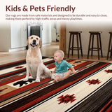 Ultra Soft Area Rug, Non Slip, Stain Resistant, Washable Area Rugs for Living Room, Bedroom, Cozy Rustic Animal Design(Red)
