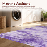 Ultra Soft Area Rug, Non Slip, Stain Resistant, Washable Area Rugs for Living Room, Bedroom, Soft Contemporary Abstract Motif(Purple)
