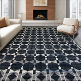 Ultra Soft Area Rug, Non Slip, Stain Resistant, Washable Area Rugs for Living Room, Bedroom, Rustic Monochrome Patterned Aesthetic(Gray)