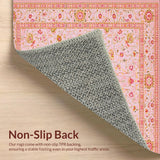 Ultra Soft Area Rug, Non Slip, Stain Resistant, Washable Area Rugs for Living Room, Bedroom, Chic Minimalist Blush Tiled Aesthetic(Pink)