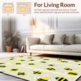 Ultra Soft Area Rug, Non Slip, Stain Resistant, Washable Area Rugs for Living Room, Bedroom, Elegant Ornate Decorative Theme(Beige)