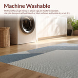 Ultra Soft Area Rug, Non Slip, Stain Resistant, Washable Area Rugs for Living Room, Bedroom, Contemporary Minimalist Dining Room Soft Indoor Rug(Gray)