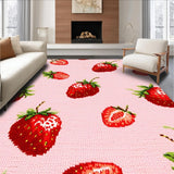 Cheerful Green Strawberry Motif(Pink)
